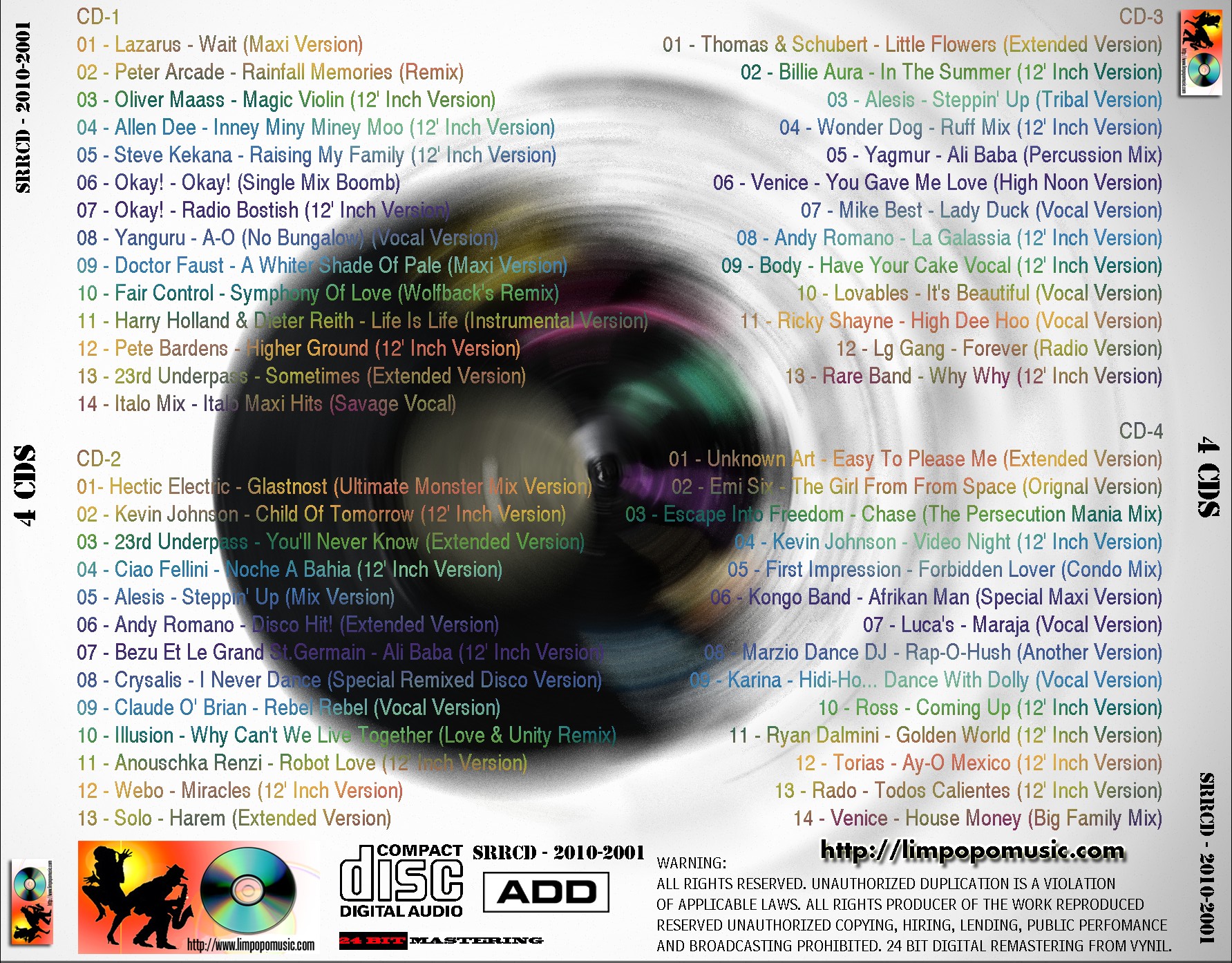 Italo Disco - Mega Best Unreleased Rare Collection Vol. 1-4 - Imagen 2